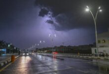 إنذار-أحمر.-أمطار-غزيرة-على-أجزاء-من-الشرقية-حتى-3-صباحًا