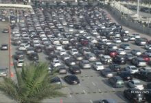 مع-الإجازة-المطولة.-كثافة-مرورية-عالية-على-جسر-الملك-فهد