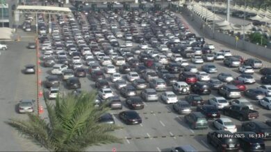 مع-الإجازة-المطولة.-كثافة-مرورية-عالية-على-جسر-الملك-فهد