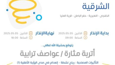 العواصف-الترابية-مستمرة.-إنذار-أحمر-جديد-في-الشرقية-حتى-السادسة-مساءً