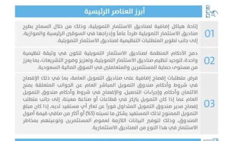 السوق-المالية-تستطلع-آراء-العموم-حيال-إتاحة-طرح-صناديق-الاستثمار-التمويلية