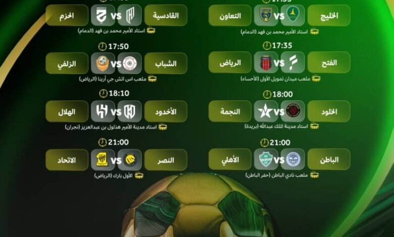 مواعيد-مباريات-الدور-الـ-16-من-كأس-خادم-الحرمين-الشريفين