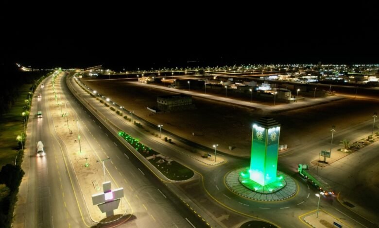 “طلعة-التمياط”.-لوحات-فنية-ومجسمات-جمالية-تزين-طريق-الشمال-الدولي