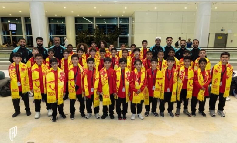 بعثة-أكاديمية-القادسية-لكرة-القدم-تغادر-إلى-أبوظبي-للمشاركة-في-كأس-مانشستر-سيتي