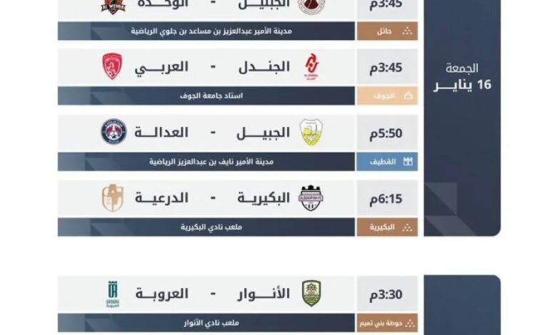 قمة-الوصافة-ومهمة-صعبة-للمتصدر.-الجولة-17-من-دوري-يلو-تنطلق-الجمعة