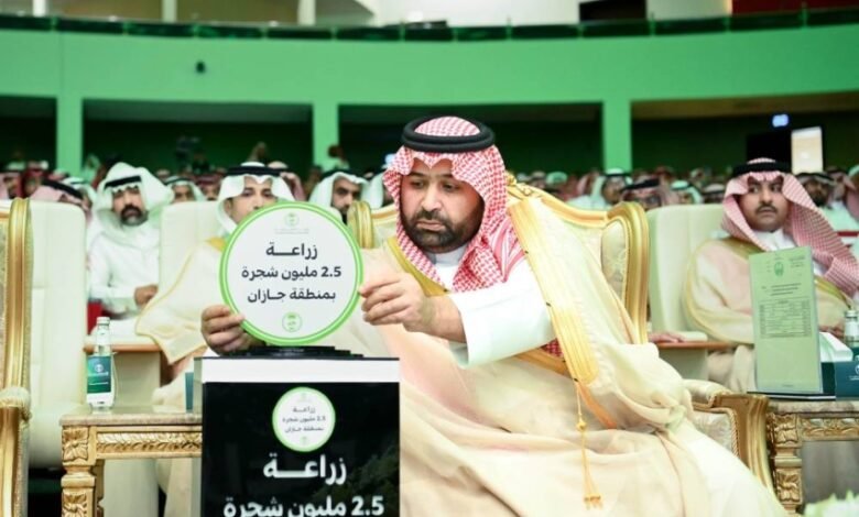 إطلاق-مشروعي-زراعة-2.5-مليون-شجرة-في-أراضي-الغطاء-النباتي-بجازان