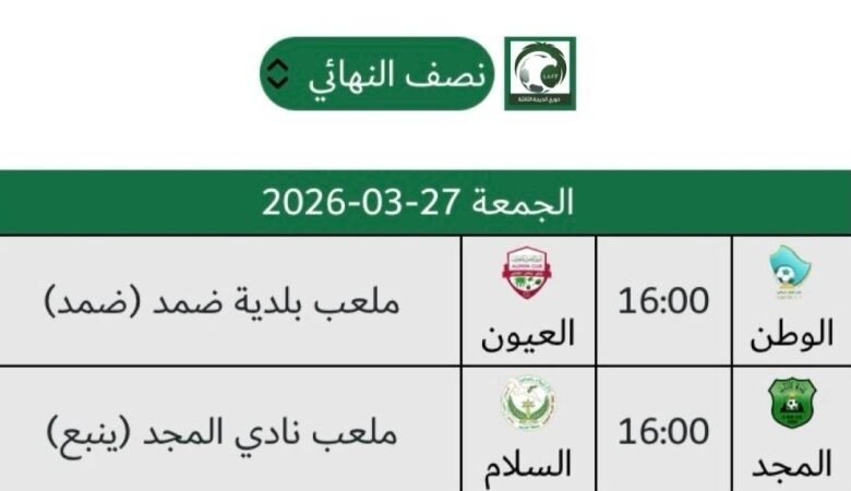 تحديد-موعد-مواجهتي-نصف-نهائي-بطولة-دوري-الدرجة-الرابعة