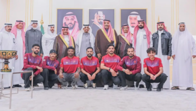 أمير-منطقة-الباحة-يستقبل-رئيس-ولاعبي-فريق-نادي-قلوة-بمناسبة-التأهل