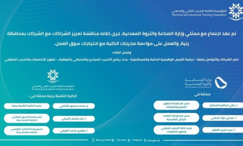 اجتماع-لتقنية-رنية-مع-ممثلي-وزارة-الصناعة-لمواءمة-مخرجات-الكلية