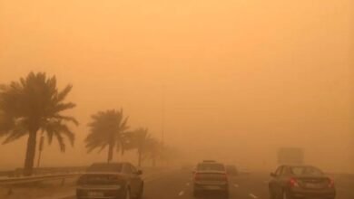 حتى-11-صباحًا.-أتربة-مثارة-ورياح-على-حفر-الباطن