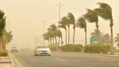 طقس-الاثنين.-رياح-نشطة-وأتربة-مثارة-على-أجزاء-من-الشرقية