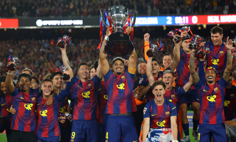 برشلونة-يحسم-لقب-الدوري-الإسباني-بعد-تغلبه-على-ريال-مدريد-بثنائية
