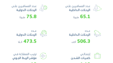 الإحصاء:-ارتفاع-حركة-المسافرين-عبر-مطارات-المملكة-إلى-140.9-مليون-مسافر-خلال-عام-2025م