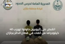 القبض-على-إثيوبيين-حاولوا-تهريب-40-كيلوجراماً-من-القات-في-قطاع-الدائر-بجازان