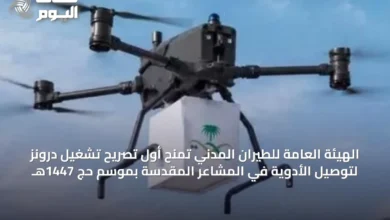 الهيئة-العامة-للطيران-المدني-تمنح-أول-تصريح-تشغيل-درونز-لتوصيل-الأدوية-في-المشاعر-المقدسة-بموسم-حج-1447هـ