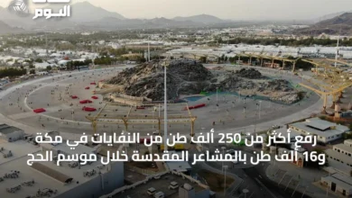 رفع-أكثر-من-250-ألف-طن-من-النفايات-في-مكة-و16-ألف-طن-بالمشاعر-المقدسة-خلال-موسم-الحج