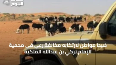 ضبط-مواطن-لارتكابه-مخالفة-رعي-في-محمية-الإمام-تركي-بن-عبدالله-الملكية