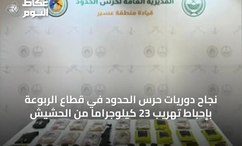 نجاح-دوريات-حرس-الحدود-في-قطاع-الربوعة-بإحباط-تهريب-23-كيلوجرامًا-من-الحشيش