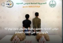 حرس-الحدود-بعسير-يضبط-يمنيين-بحوزتهم-40-كيلوجراماً-من-القات-المخدر