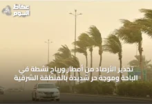 تحذير-الأرصاد-من-أمطار-ورياح-نشطة-في-الباحة-وموجة-حر-شديدة-بالمنطقة-الشرقية