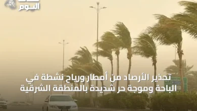تحذير-الأرصاد-من-أمطار-ورياح-نشطة-في-الباحة-وموجة-حر-شديدة-بالمنطقة-الشرقية