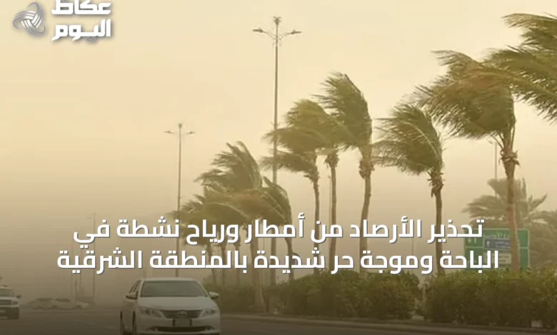 تحذير-الأرصاد-من-أمطار-ورياح-نشطة-في-الباحة-وموجة-حر-شديدة-بالمنطقة-الشرقية