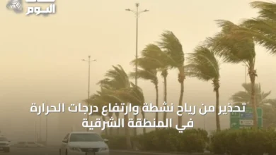 تحذير-من-رياح-نشطة-وارتفاع-درجات-الحرارة-في-المنطقة-الشرقية