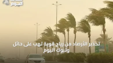 تحذير-الأرصاد-من-رياح-قوية-تهب-على-حائل-وتبوك-اليوم