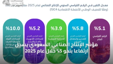 مؤشر-الإنتاج-الصناعي-السعودي-يسجل-ارتفاعًا-بنحو-5%-خلال-عام-2025