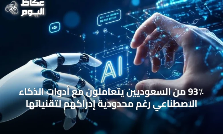 93٪-من-السعوديين-يتعاملون-مع-أدوات-الذكاء-الاصطناعي-رغم-محدودية-إدراكهم-لتقنياتها