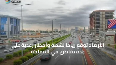 الأرصاد-توقع-رياحاً-نشطة-وأمطار-رعدية-على-عدة-مناطق-في-المملكة