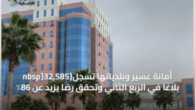 أمانة-عسير-وبلدياتها-تسجل{nbsp}32,585-بلاغًا-في-الربع-الثاني-وتحقق-رضاً-يزيد-عن-86٪